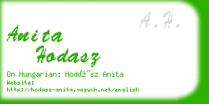 anita hodasz business card